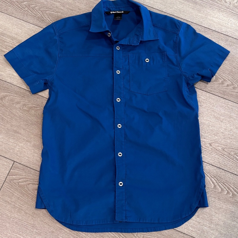 Black Diamond Button Down Shirt Mens Medium Gorpcore Hiking‎ Outdoors Casual
